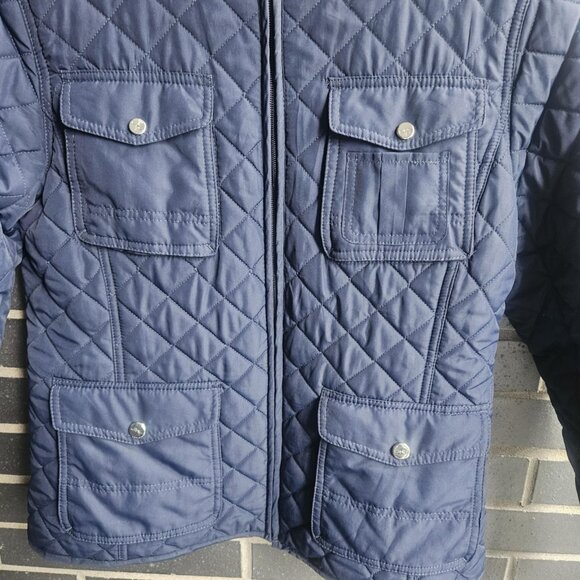 Women's Quilted Blue Jacket - Picture 4 of 14